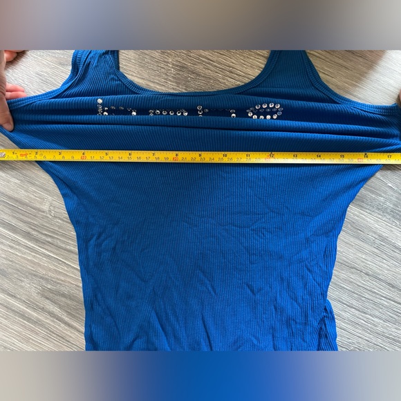 #37 Bebe ribbed tank top in royal blue, like new condition! - Picture 4 of 5